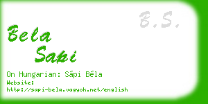 bela sapi business card