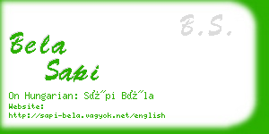 bela sapi business card